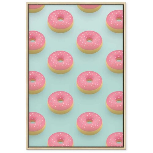  Slika - Pastel Donuts (1 Part) Vertical 80x120 U prirodnom drvenom okviru Cene