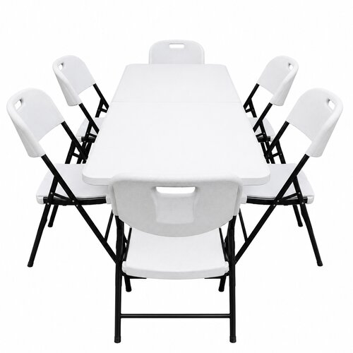 Epro sklopivi baštenski SET sto 180cm + 6 stolica/ metal-plastika Cene