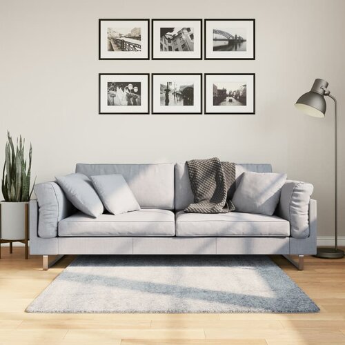 vidaXL Čupavi moderni tepih s visokim vlaknima plavi 120x120 cm Cijene