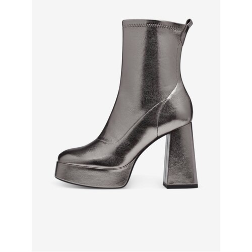 Tamaris Women's Heeled Ankle Boots in Silver - Women Cene