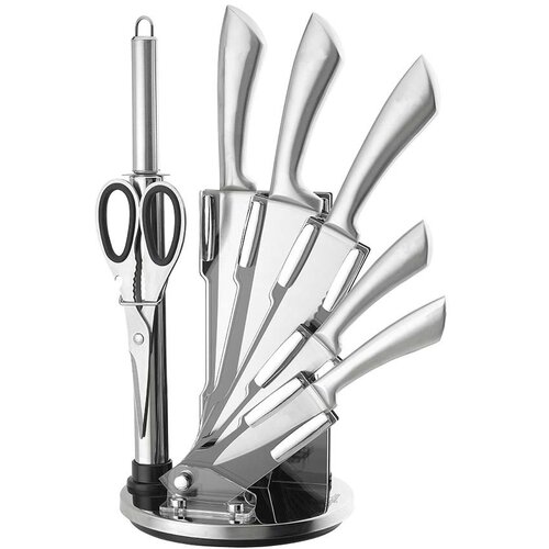 Timeless Tools 8-delni set nožev iz nerjavečega jekla z vrtečim stojalom, (5000358037) Slike