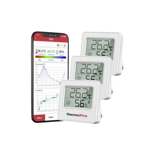 ThermPro bežični termometar/higrometar bijela TP357-3 Cijene