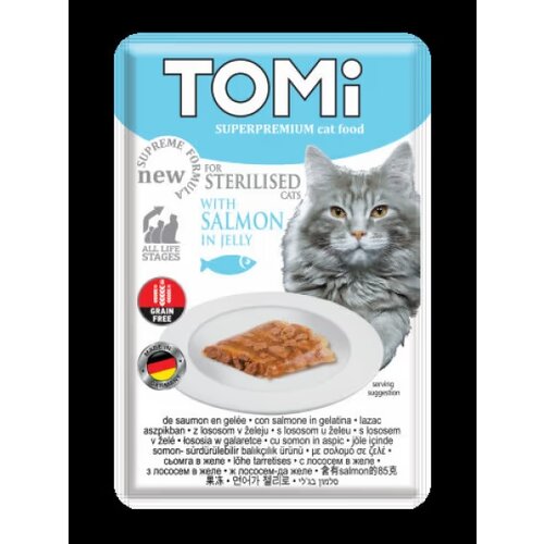 Tomi cat adult sterilised losos kesica 85g Slike