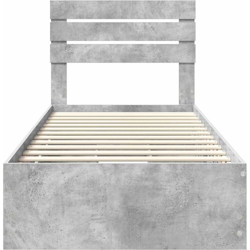  Krevetna konstrukcija s ladicama Betonski sivi 90 x 190 cm Siva 196 x 93 x 100 cm Slike