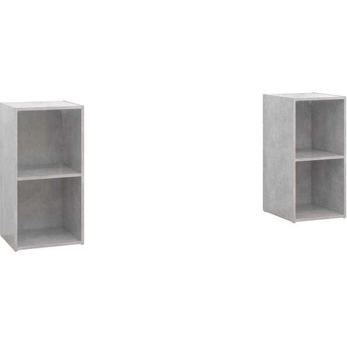  ormarići 2 kom boja betona 72x35x36,5 cm konstruirano drvo Slike