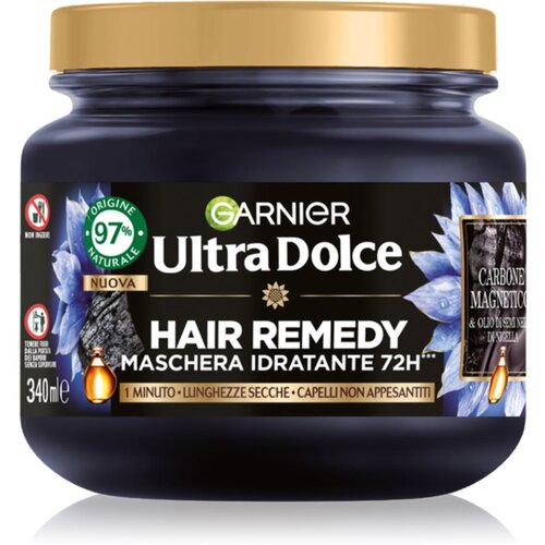 Garnier Ultra Doux Magnetic Charcoal hidratantna maska za masno vlasište i suhe vrhove 340 ml Cijene