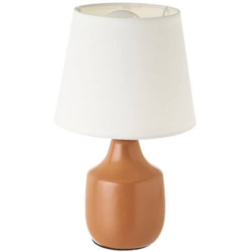 Casa Selecci&amp;oacute;n Bijela/smeđa stolna lampa keramička s tekstilnim sjenilom (visina 24 cm) &amp;ndash; Slike