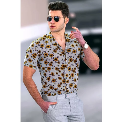 Madmext Shirt - Yellow - Fitted