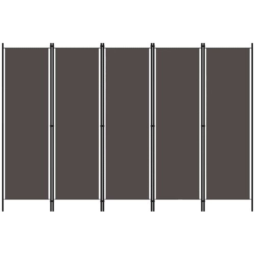 Sobna pregrada s 5 panela antracit 250 x 180 cm Cene