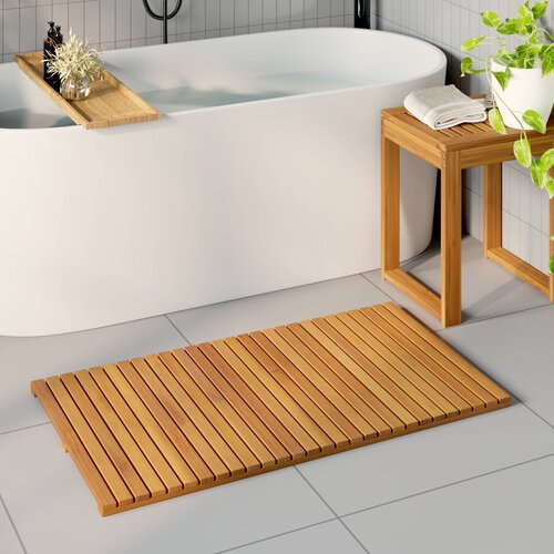  Prostirka za kupanje Jednobojno Smeđa 100 x 55 cm boja drva Cijene