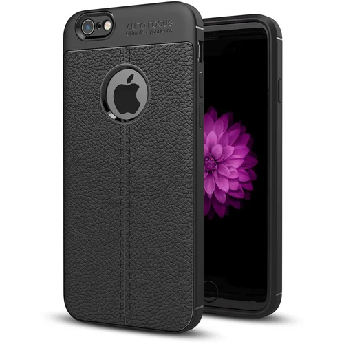 Cadorabo Case, združljiv z Apple v Deep Black - Zaščitni pokrov iz silikona TPU z plemenito imitacijo usnja, (20588097) Cadorabo Case, združljiv z Apple v Deep Black - Zaščitni pokrov iz silikona TPU z plemenito imitacijo usnja, (20588097)