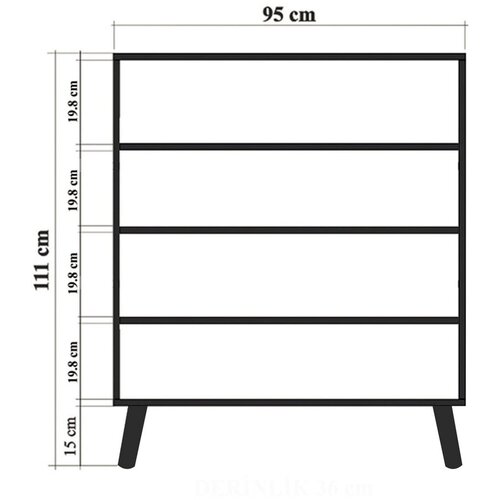 Kalune Design Multil&amp;uuml;x Daisy WhiteDark Blue Multi Purpose Cabinet Slike