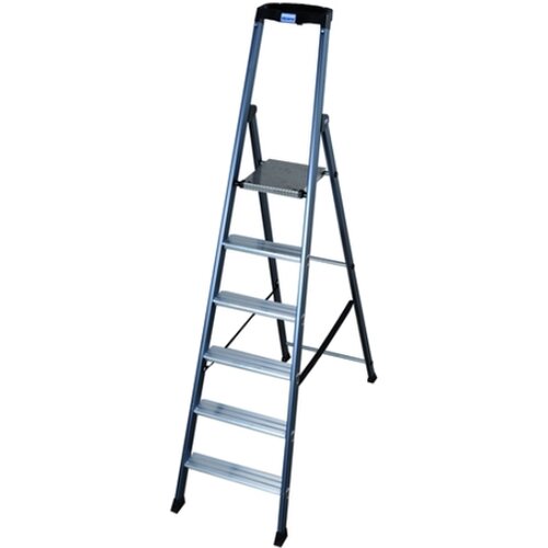Krause-werk prostostoječa aluminijasta lestev SePro 6 stopnic 124203 Cene