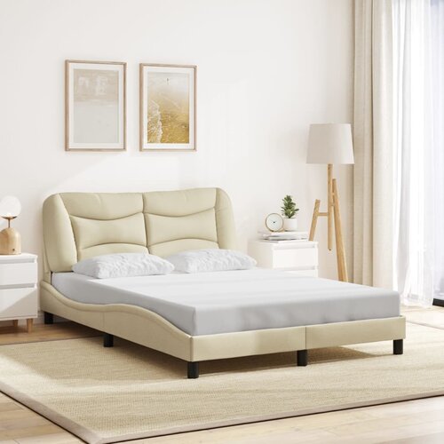 VidaXL Okvir za krevet bez madraca tamnosivi 140 x 200 cm od tkanine Slike