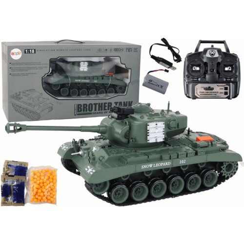 Lean_Toys Leopard RC Tank Daljinsko voden top 1:18 siv Slike