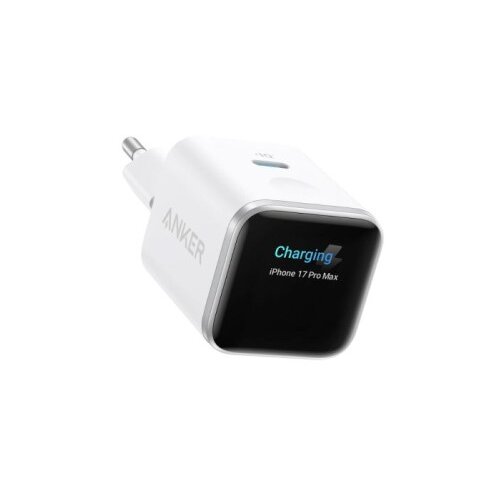 Anker Nano polnilec 45W, Smart Display, bel Slike