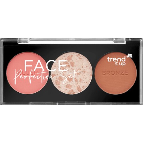 Trend !t up FACE Perfection Set - paleta rumenilo, bronzer i hajlajter 1 kom Slike