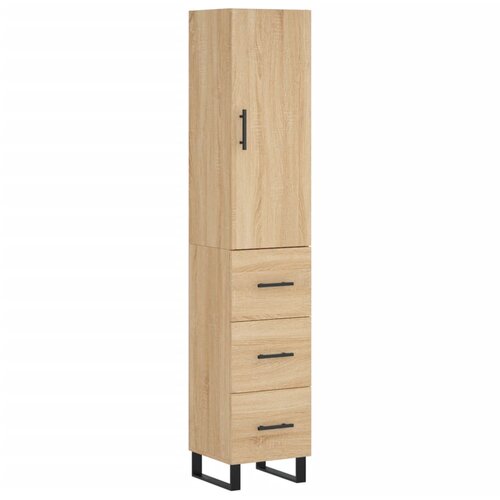  Visoka komoda hrasta sonome 34,5x34x180cm od konstruiranog drva Slike