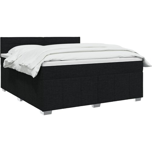  Boxspring krevet s madracem Crna 140 x 200 cm Tkanina Slike