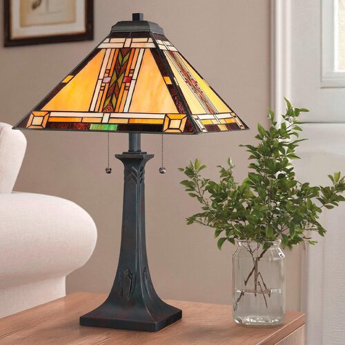 Elstead Lighting Quoizel QZ-NAVAJO-TL-VB - Stona lampa Tiffany NAVAJO 2xE27/60W/230V Slike