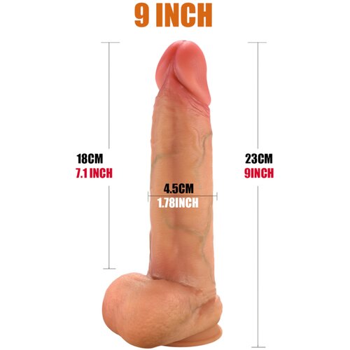 FeelSkin ultrarealistični dildo s testisima - prirodne boje (23 cm) Slike