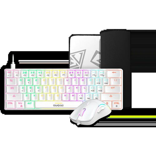 Gamdias hermes E4 komplet 3u1 tastatura, miš i podloga Slike