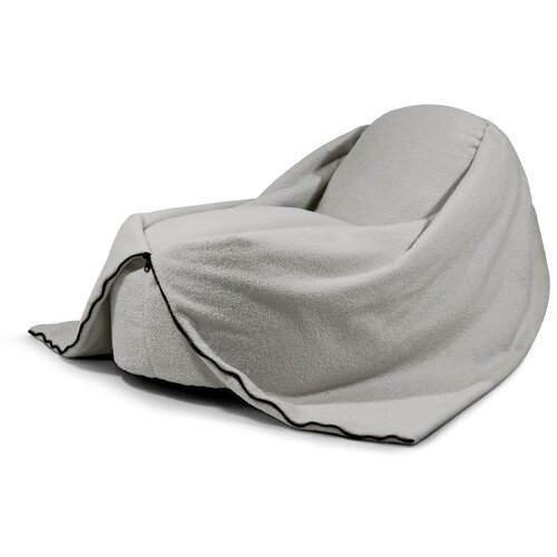 SLOWDOWN Svijetlo siva vreća za sjedenje od boucl&amp;eacute; tkanine Cocoon 100 &amp;ndash; Slike