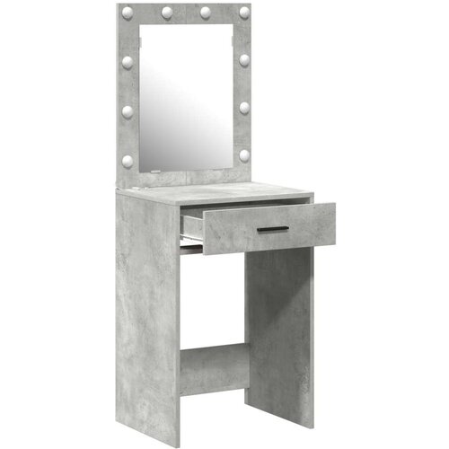 VidaXL Siva betonska Iverica 50 x 41 x 135 cm Ogledalo Slike