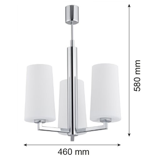  Argon 1224 - Luster na &amp;scaron;tapu CAMELOT 3xE27/15W/230V sjajni hrom Slike
