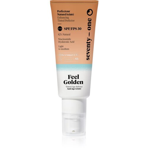SeventyOne Feel Golden SPF30 tonirani fluid za sončenje za obraz SPF 30 40 ml Slike