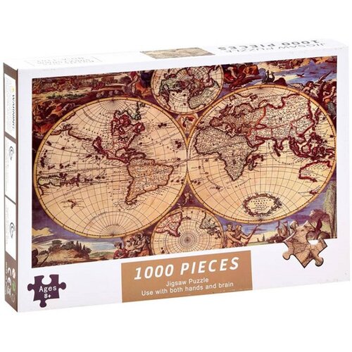 Puzzle 1000 elemenata: drevni zemljovid svijeta Cene