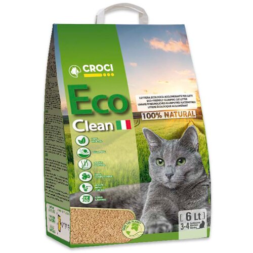Croci Eco Clean mačji pesek - Varčno pakiranje: 2 x 6 l (pribl. 4,8 kg) Cijene