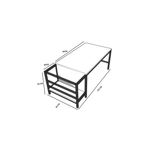 Hanah home stočić za dnevnu sobu modern L762 walnut coffee table Slike