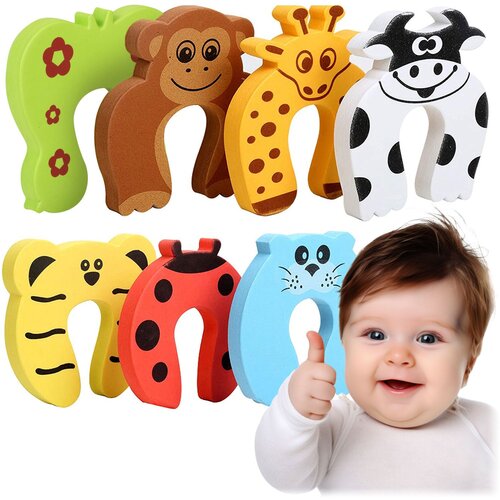 Ricokids 7-Piece Animal Door Stoppers - Fun & Safe Door Protection for Kids, (21740790) Cene