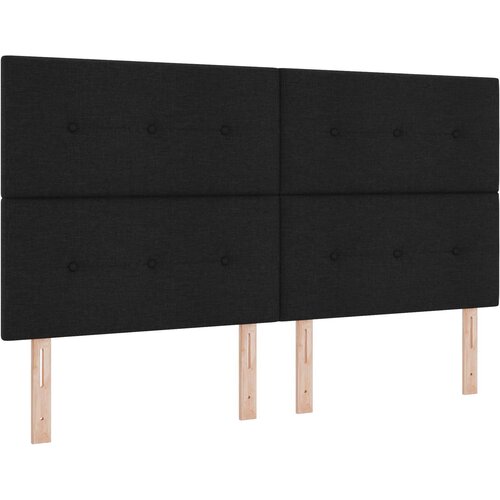  Boxspring krevet s madracem Crna 180 x 200 cm Tkanina Slike