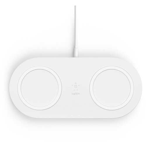 Belkin Helkin BOOST Charge wirel. Dual 2x10W Pad+PwrSup. wht. WIZ002vfH Slike
