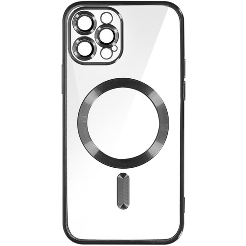 AVIZAR MagSafe ovitek za iPhone 12 Pro Silikonska zašcita kamere Outline Chrome Crna, (20575184) Cene
