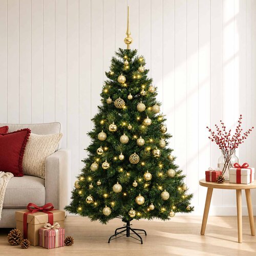  Umjetno božićno drvce s kuglicom 120 cm 150 LED lampica Slike
