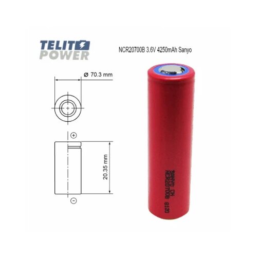 Sanyo li-ion 3.6V 4250mAh -15A NCR20700B Cene
