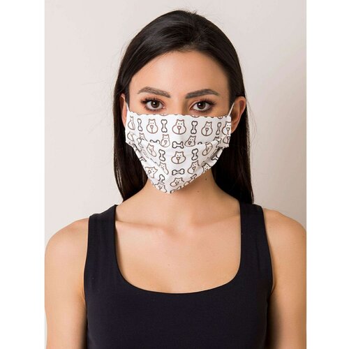 Fashion Hunters black and white striped cotton mask Cene