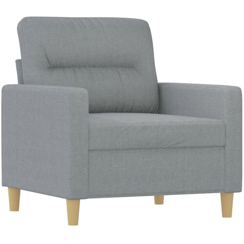  Fotelja s tabureom svjetlosiva 60 cm od tkanine Slike