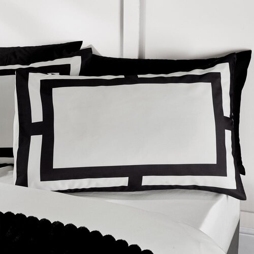 Catherine Lansfield Črno-bela posteljnina za zakonsko posteljo 200x200 cm Mono Panel &amp;ndash; Slike