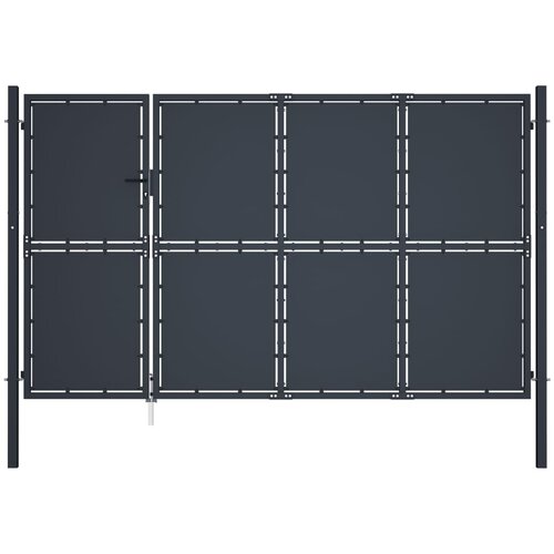 vidaXL vrtna vrata iz jekla 350x175 cm antracitna Cene