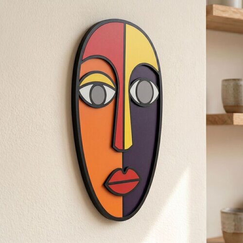 WALLXPERT Lena - 40 x 68 Multicolor Decorative Framed MDF Painting Cene