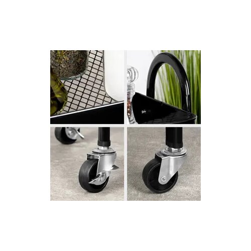  Vilde 568115 - Metalna polica sa 3 nivoa, crna , 44&times;31,5&times;78,5 cm Cene