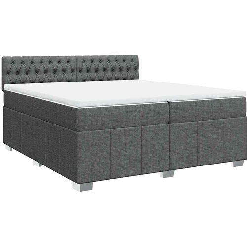 Maison Chic Box spring postelja - Vzmetna postelja z vzmetnico temno siva 200x200 cm blago SL24659, (21890463) Cene