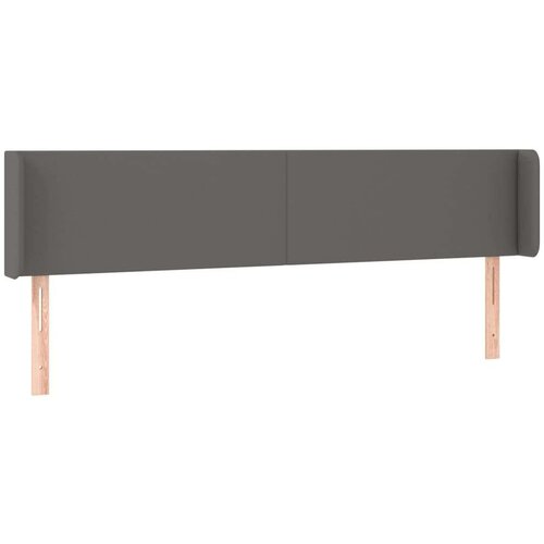  Uzglavlje s u&amp;scaron;ima sivo 203x16x78/88 cm od umjetne kože Slike