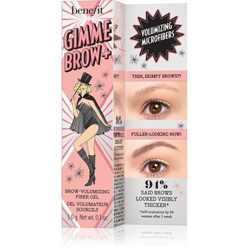 Benefit Gimme Brow+ Brow-Volumizing gel za volumen obrvi 3 g odtenek 3 Neutral Light Brown za ženske Slike