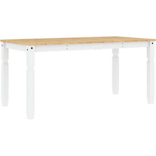 Maison Chic Jedilna miza - Kuhinjska miza - Jedilni stol Corona bela 160x80x75 cm trdna borovina, (21715219) Cene
