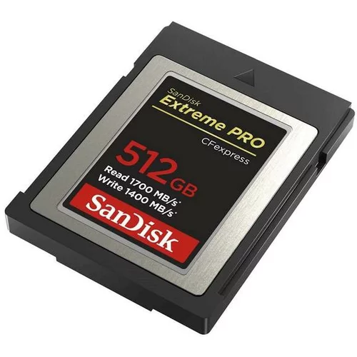Sandisk Extreme PRO CFexpress tip B, 512GB, 1700MB/s Branje, 1400MB/s Pisanje - SDCFE-512G-GN4NN